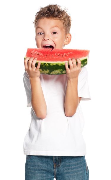 Boy with watermelon - Photo, Image