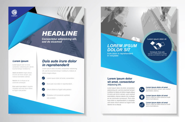 Vector Brochure Flyer design Elrendezés sablon, A4-es méret, Címlap és hátsó oldal, infografika. Könnyen használható és szerkeszthető. - Vektor, kép