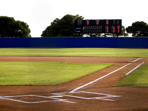 Baseball Stadium with Scoreboard - Photo, Image