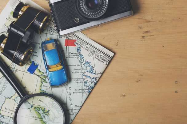 Road trip travel planning background - Photo, Image