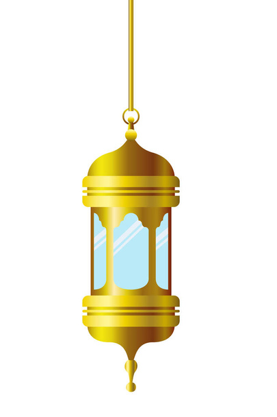 ramadan kareem lantern hanging icon - Vector, Image
