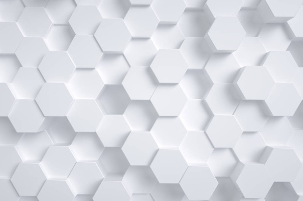 3d renderizado, cubos de triángulo blanco
 - Foto, Imagen