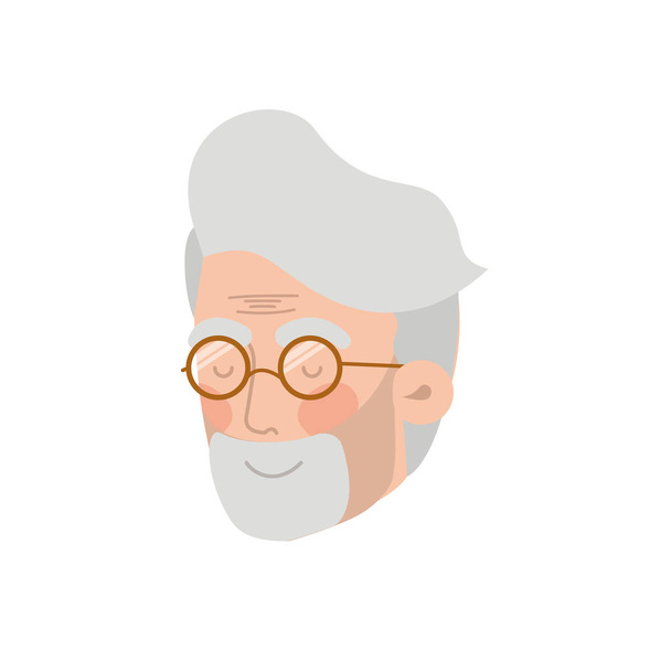 cabeza del personaje abuelo avatar
 - Vector, imagen
