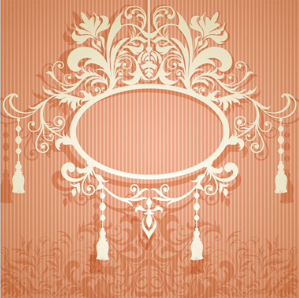 Vintage frame and grungy paper for design - Vector, Image