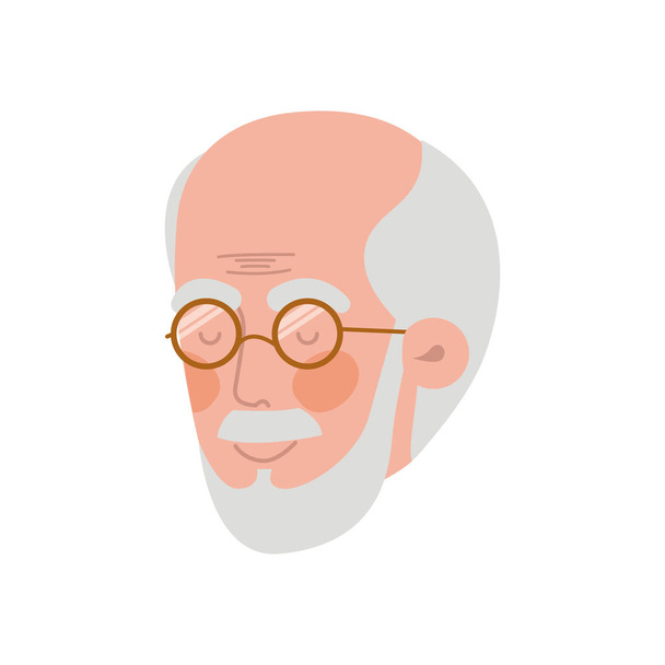 επικεφαλής του χαρακτήρα avatar του παππού - Διάνυσμα, εικόνα