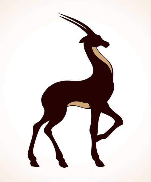 Antilope. Vektorzeichnung - Vektor, Bild