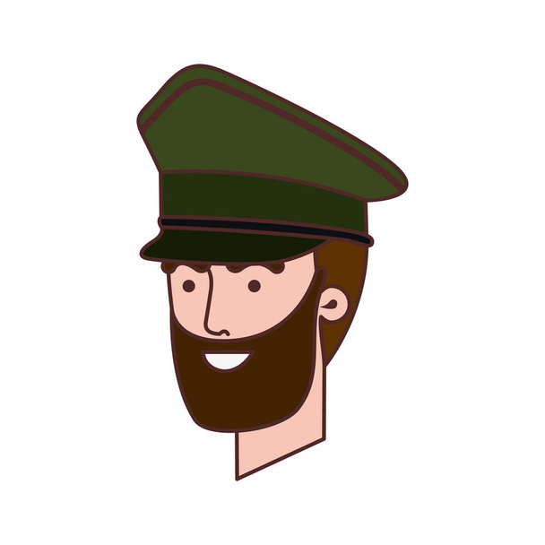 capo dell'uomo soldato di guerra personaggio avatar
 - Vettoriali, immagini