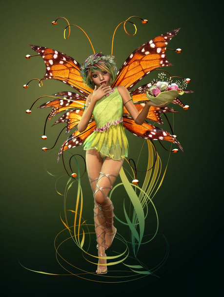 Mlle Butterfly, 3d CG
 - Photo, image