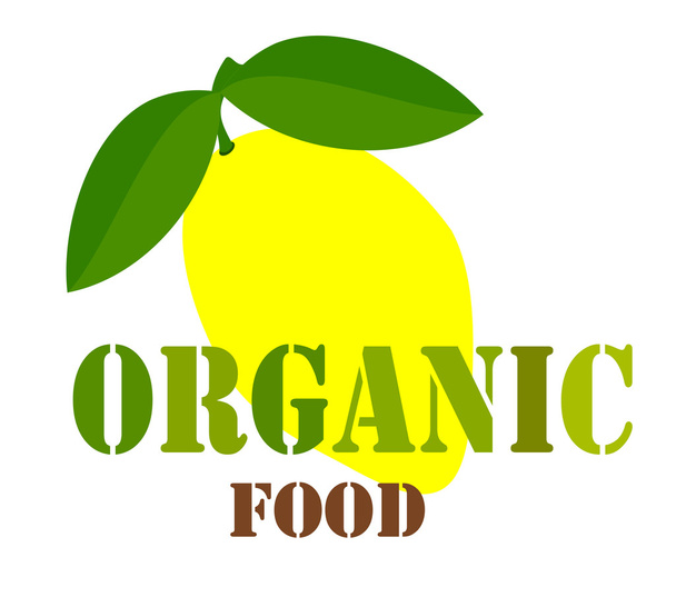 Organic food label - Vecteur, image