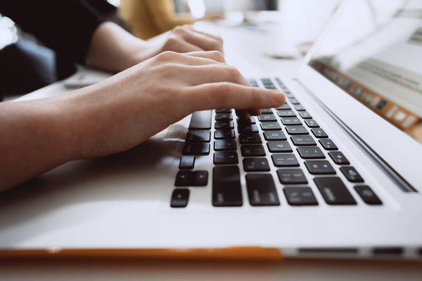 Close-up of hands of businessman typing on a laptop. - Fotografie, Obrázek
