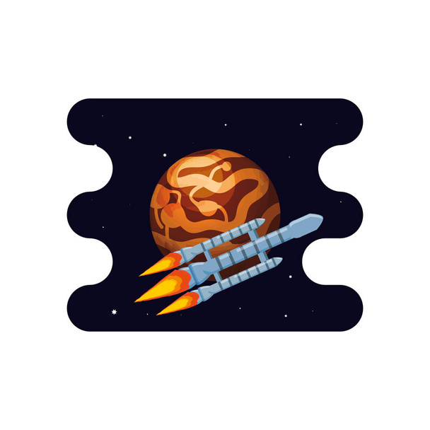 Планета ртути с космическим пространством
 - Вектор,изображение