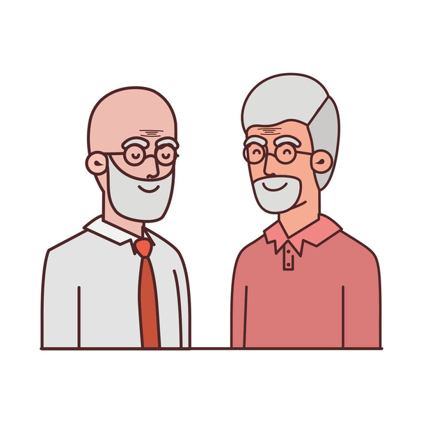 aranyos nagyszülők avatar karakter - Vektor, kép