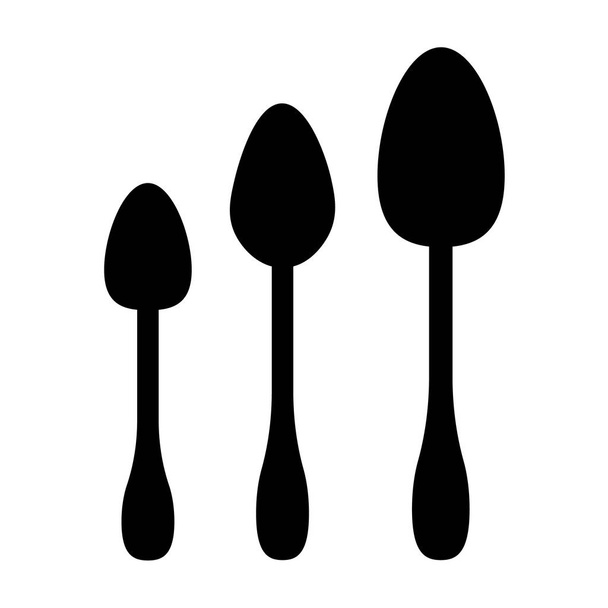 Spoons Icon Vector - Vector, Image