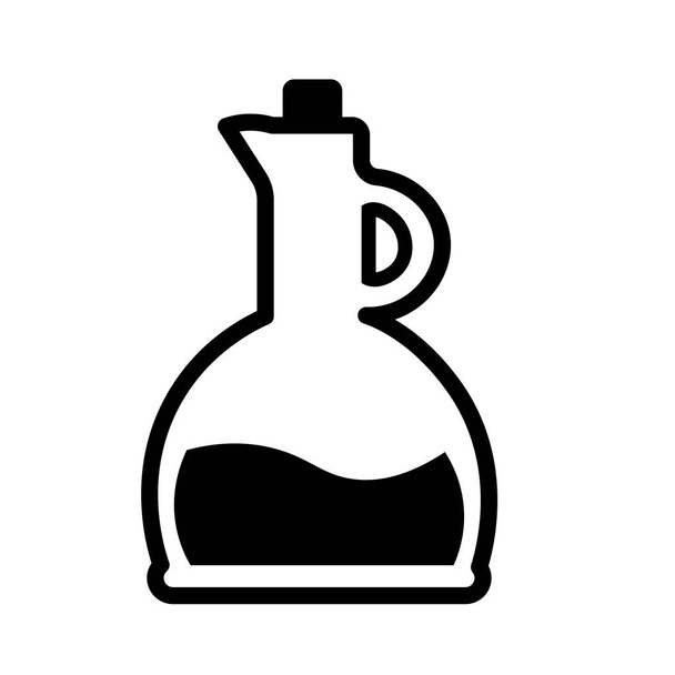Symbolvektor für Ölflaschen - Vektor, Bild