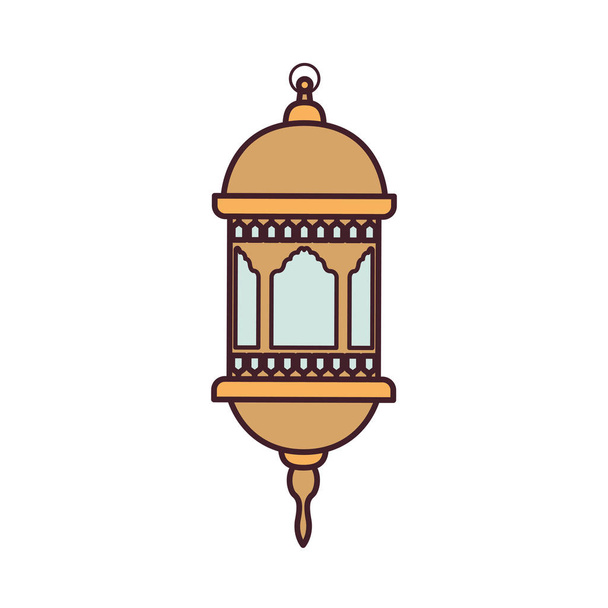 ramadan kareem lantern isolated icon - Vector, Image