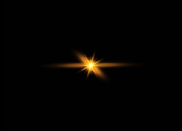 Gelbes leuchtendes Licht - Vektor, Bild