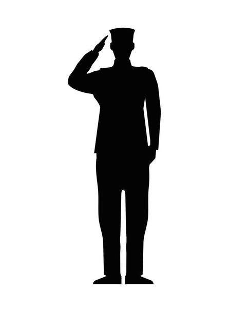 uomo militare silhouette icona
 - Vettoriali, immagini