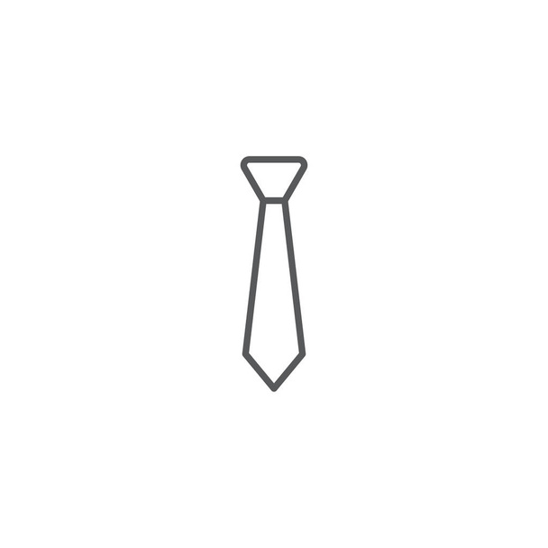 Necktie vector icon, outline vector sign, linear style pictogram isolated on white - Vector, Image