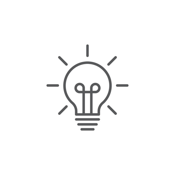 lâmpada de lâmpada de luz ideia símbolo de energia vetor ícone isolado no branco
 - Vetor, Imagem