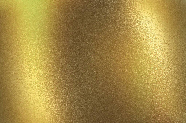 Lumière brillante sur le mur d'acier or, fond de texture abstraite
 - Photo, image