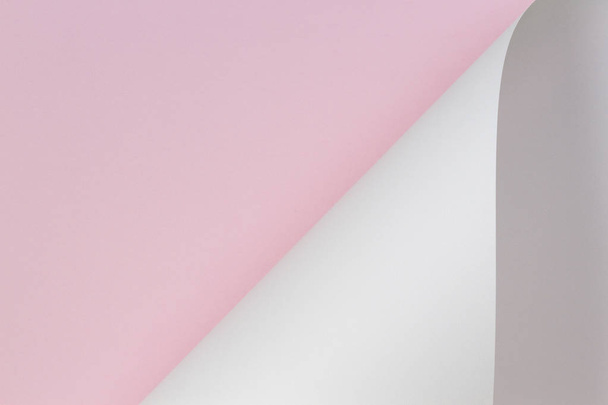 Forma geométrica abstracta pastel rosa y blanco fondo de papel de color
 - Foto, imagen