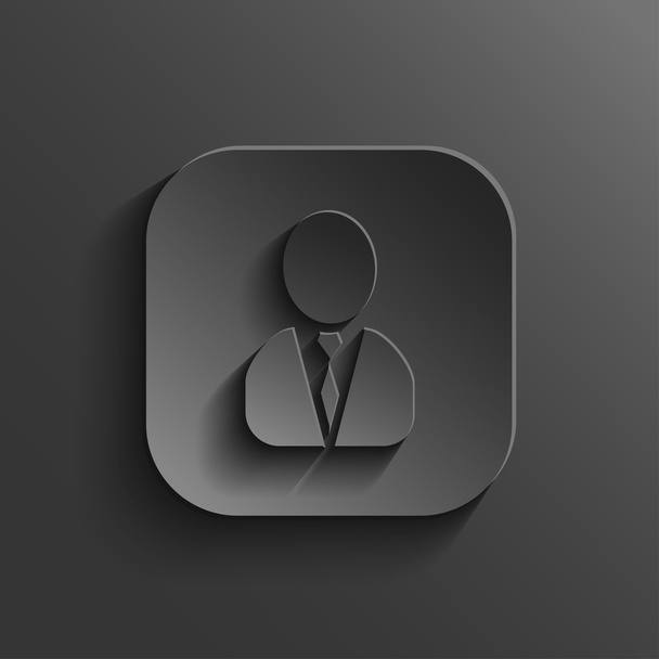 User icon - vector black app button - ベクター画像