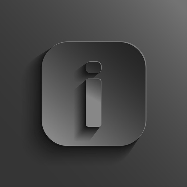 Info icon - vector black app button - Vector, Imagen