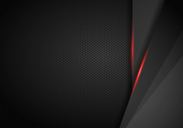 abstract metallic red black frame layout design tech innovation  - Vektör, Görsel