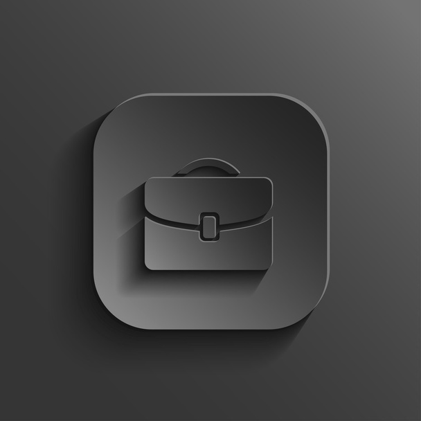 Briefcase icon - vector black app button - Vektori, kuva