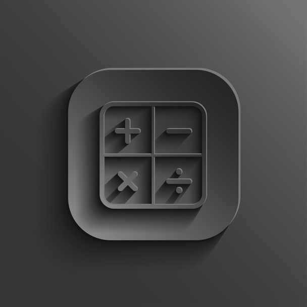 Calculator icon - vector black app button - Vecteur, image