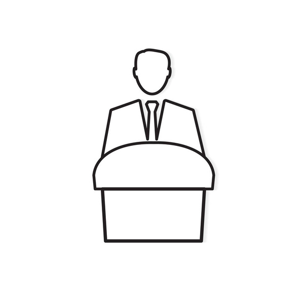 εικονίδιο επιχειρηματικών ομιλητών-απεικόνιση διανύσματος - Διάνυσμα, εικόνα