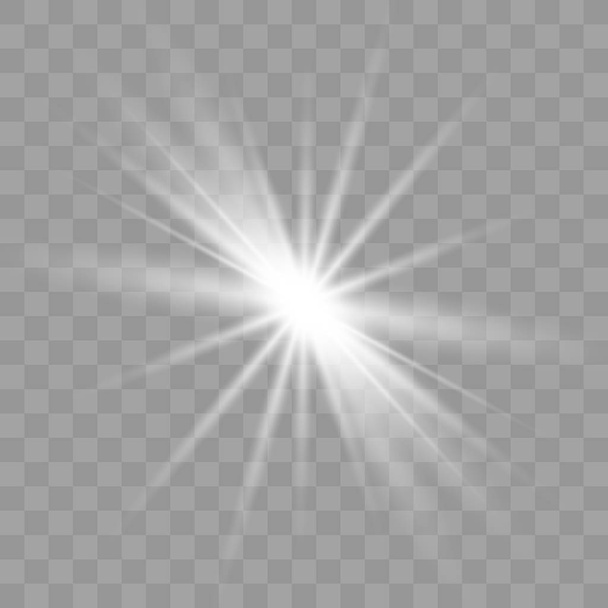 White Glow light effect. - Vector, Image