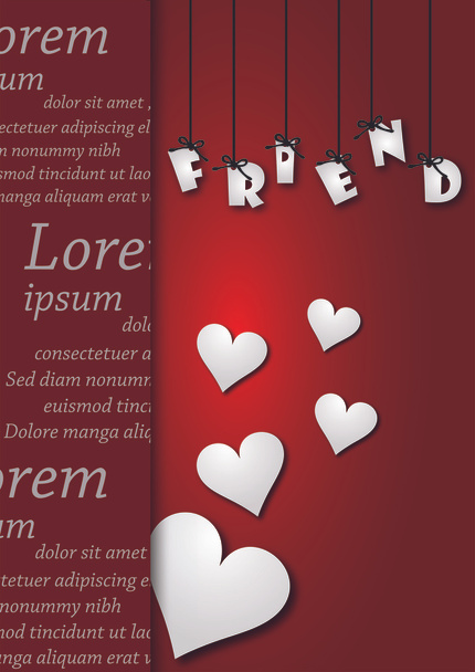 Friendship with heart - Vector, Image
