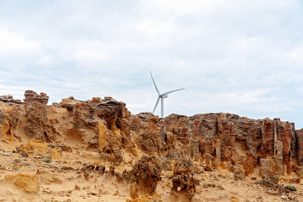 Wind Turbine On A Petrified Forest Australia - 写真・画像