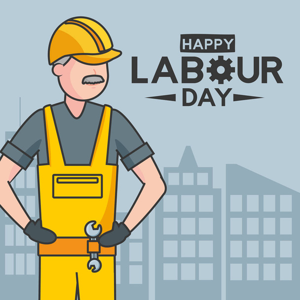 happy labour day - Vetor, Imagem