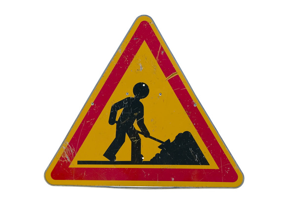 Road works traffic sign - Photo, Image