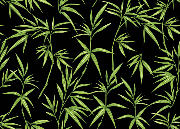 Ομαλή μοτίβο, φόντο με τροπικά φυτά - Διάνυσμα, εικόνα