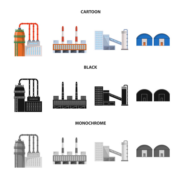 Vector illustration of production and structure icon. Set of production and technology vector icon for stock. - Vector, Image