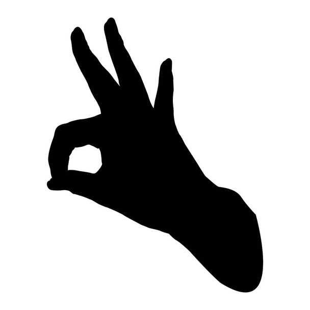 Woman hand showing okay hand gesture. Vector illustration. - Vector, Image