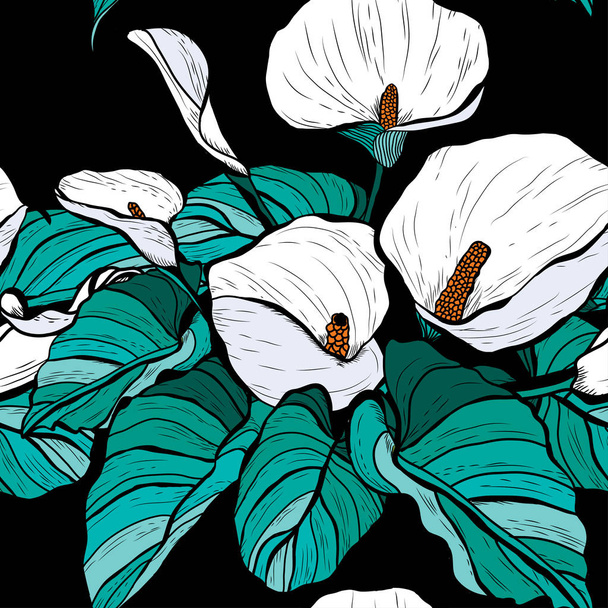 floral seamless pattern - Vector, Imagen