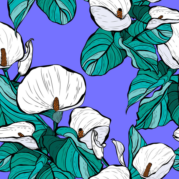 floral seamless pattern - Vetor, Imagem