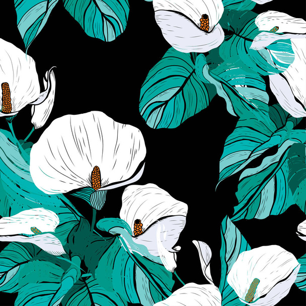 floral seamless pattern - Vektor, Bild