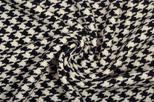 drapiert Tweed Gänsefuß Wolle Textur - Foto, Bild
