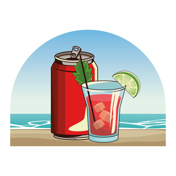 アルコール飲料飲料漫画 - ベクター画像