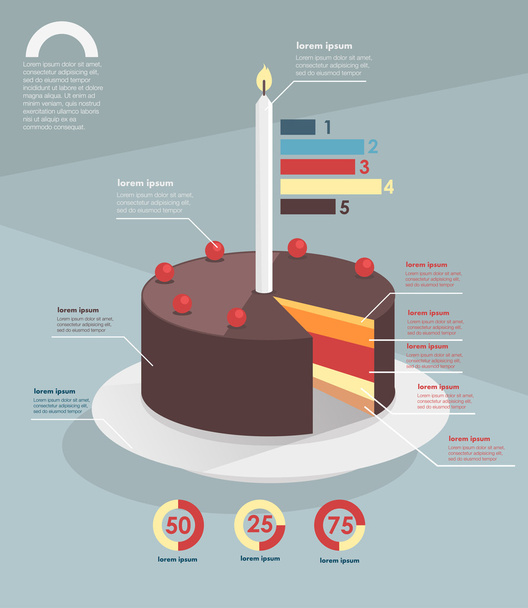 Infográfico. torta
 - Vetor, Imagem