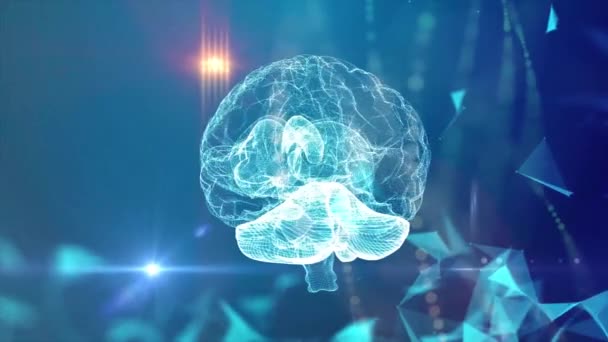 Hersenen medische technologie achtergrond - Video