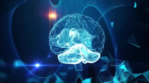 Hersenen medische technologie achtergrond - Video