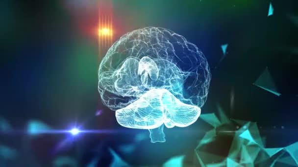 Brain medical technology background - Footage, Video