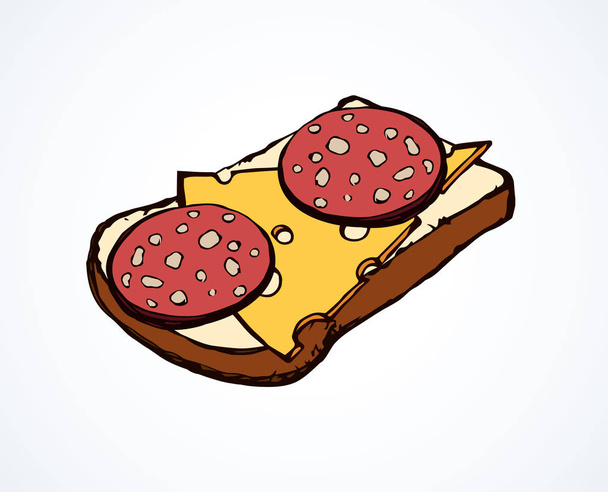 Piece of loaf. Vector drawing - Vector, Image