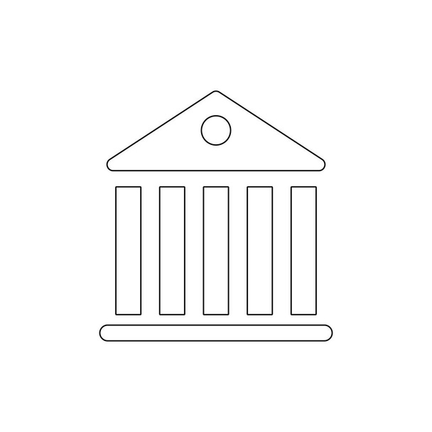 government pantheon building outline icon. Signs and symbols can be used for web, logo, mobile app, UI, UX - Vector, Image